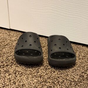 CROCS Kids Black Slip-On Slippers
